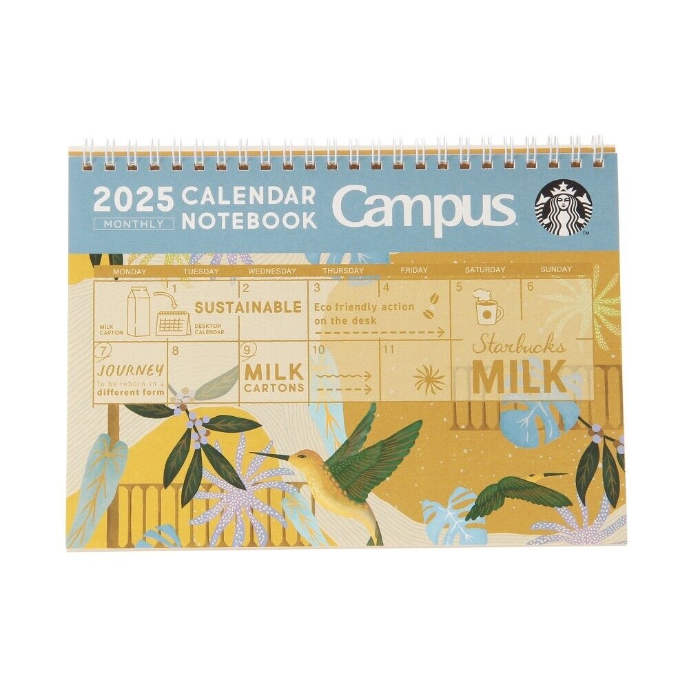 Starbucks 2025 Starbucks Campus Desk Calendar Note Light Note Blend 19387 EBay