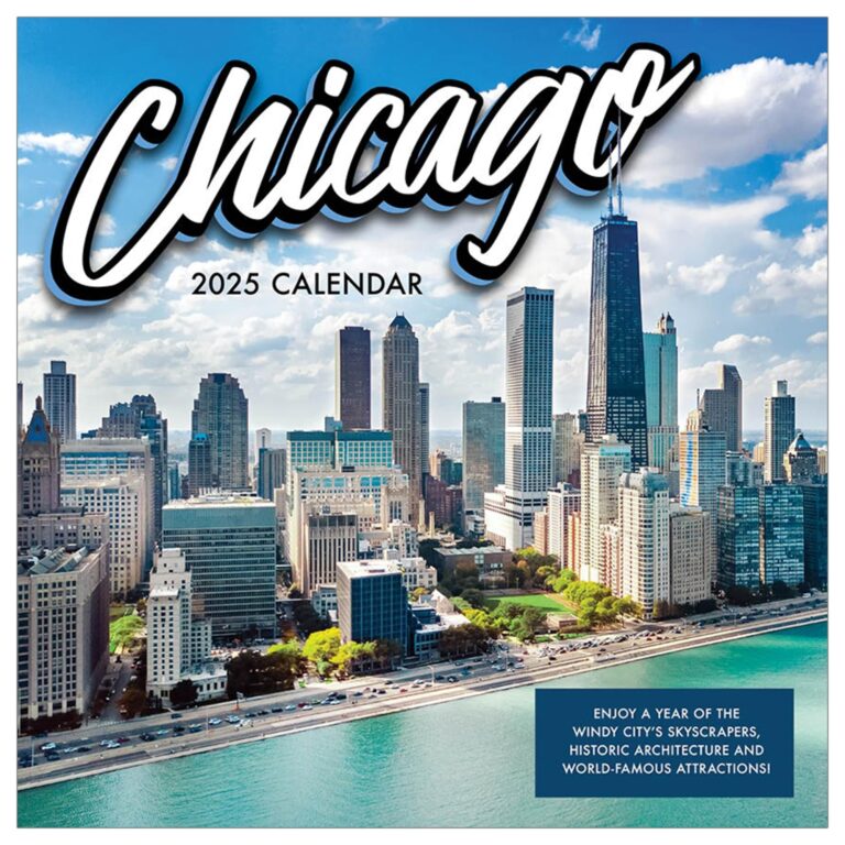 TF PUBLISHING 2025 Chicago Wall Calendar Large Grids For Appointments And Scheduling Vertical Monthly Wall Calendar 2025 Home And Office 