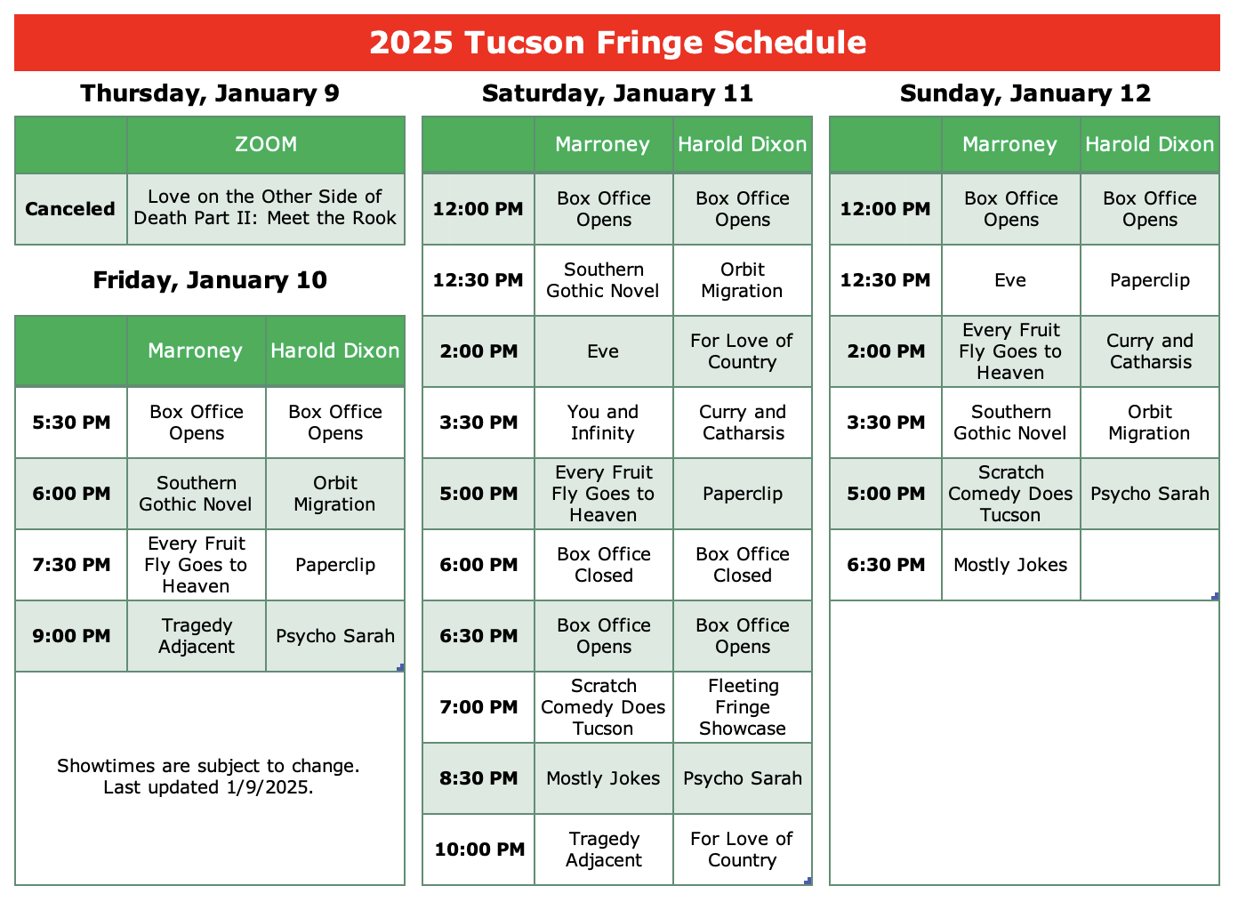 Tucson Calendar Of Events December 2025