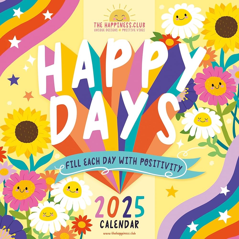 The Happiness Club Square Wall Calendar 2025