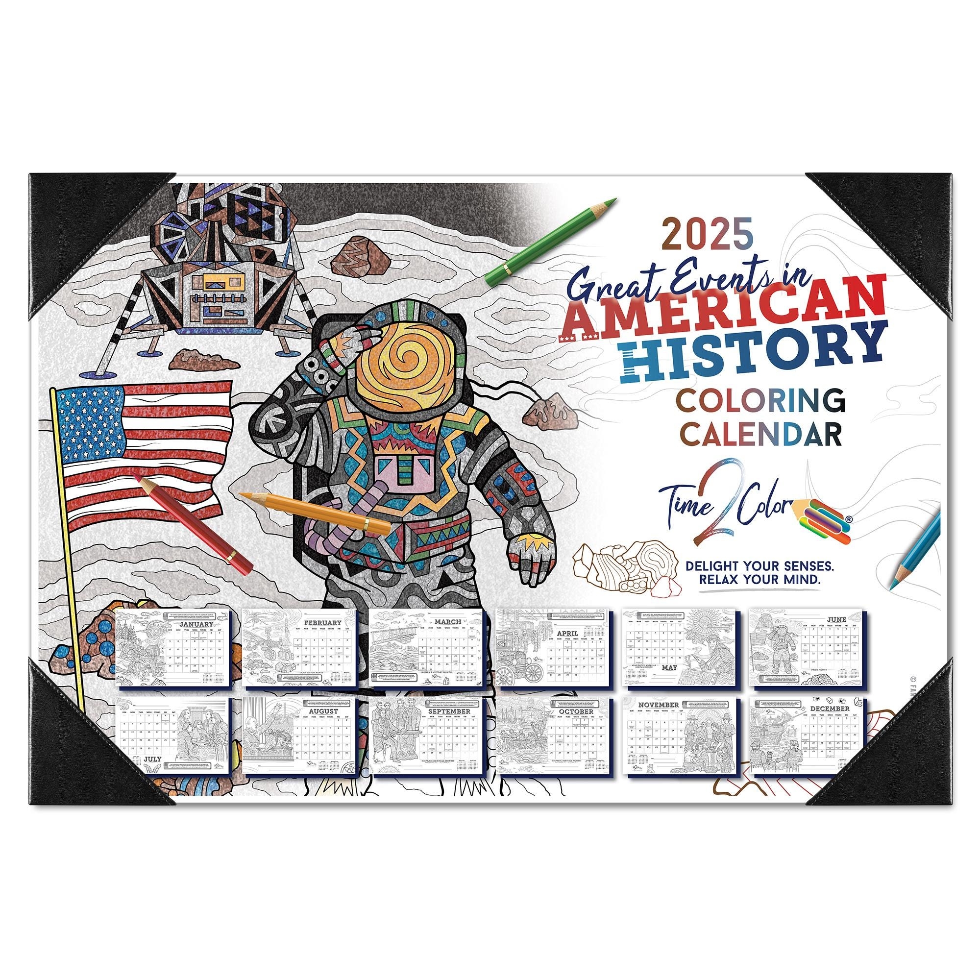 Time2color 2025 Home Edition Desk Blotter Coloring Calendar 19