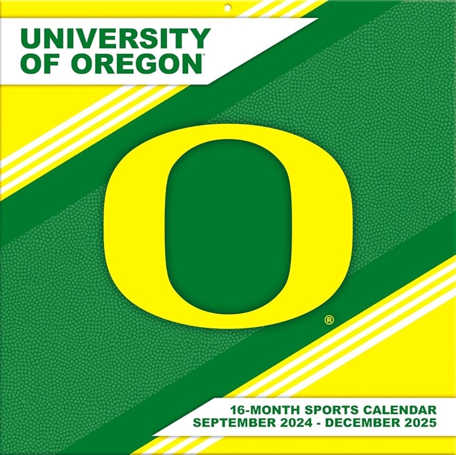 TURNER SPORTS Oregon Ducks 2025 12x12 Team Wall Calendar 25998011830 