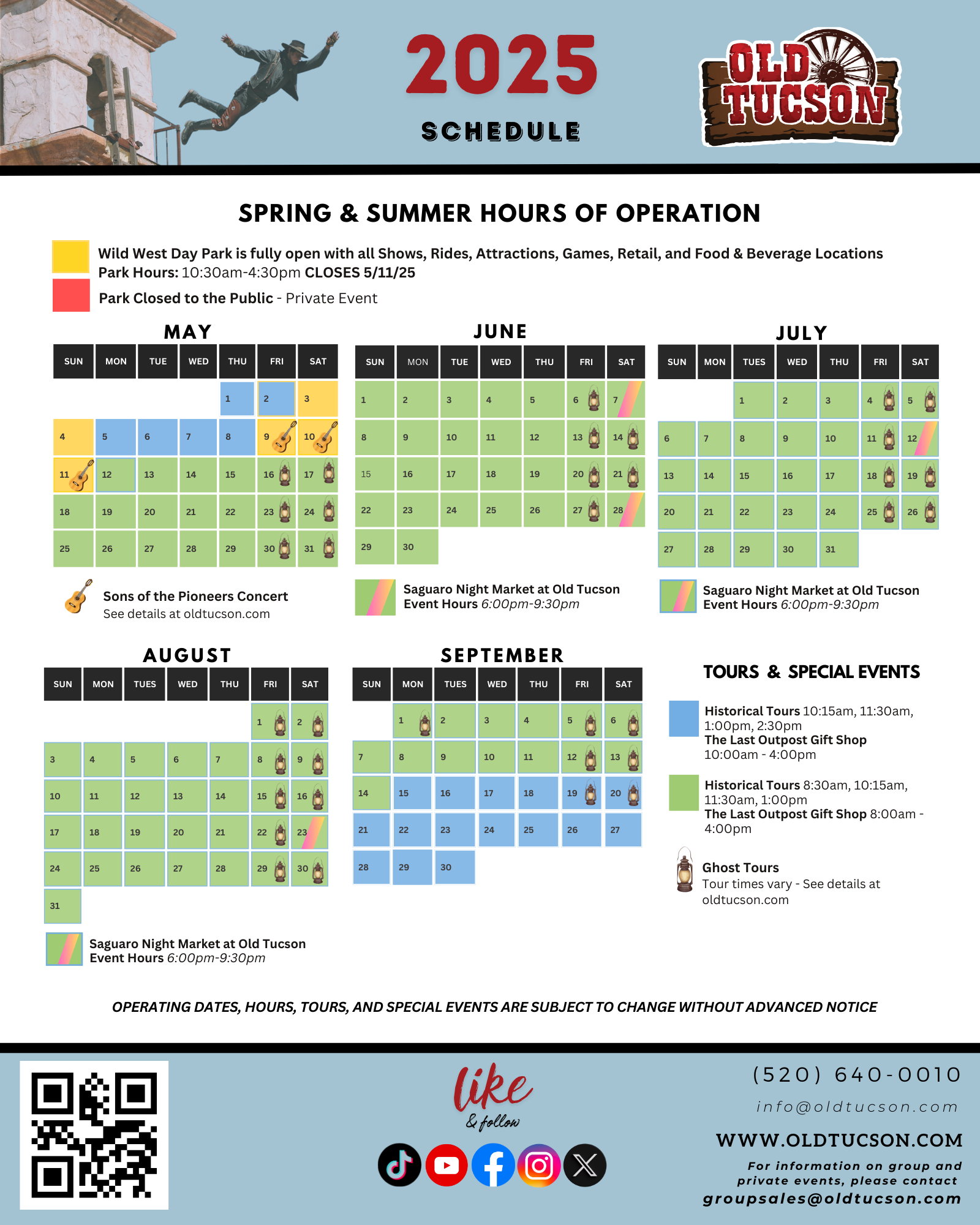 Upcoming events Old Tucson
