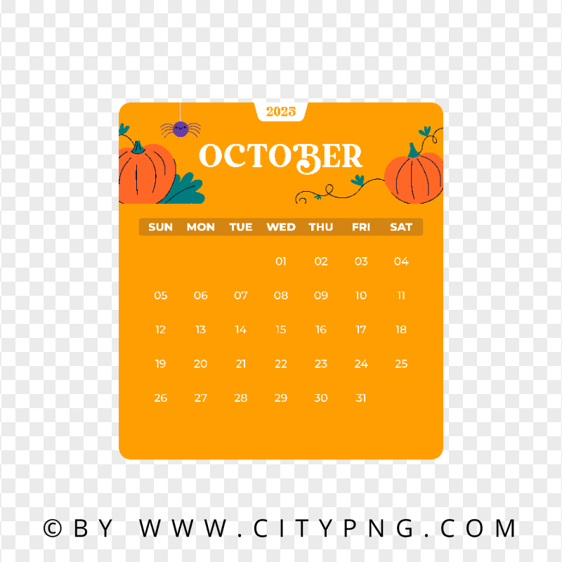 October 2025 Calendar Wallpaper