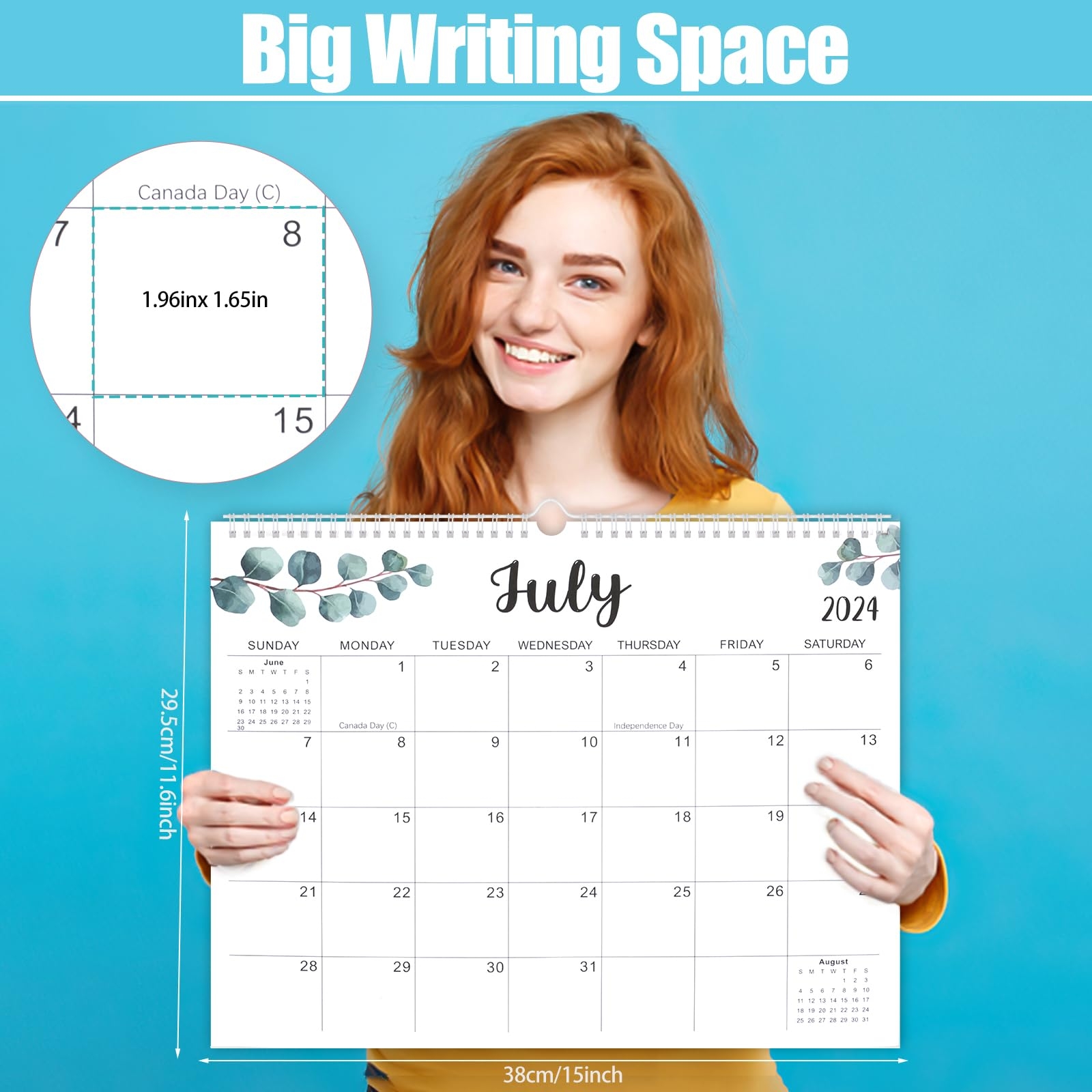 Wall Calendar 2024 25 UK 2025 Calendar Family Planner A3 18 