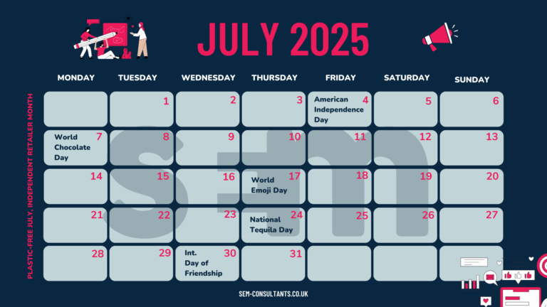 Your 2025 Digital Marketing Calendar SEM Consultants Ltd
