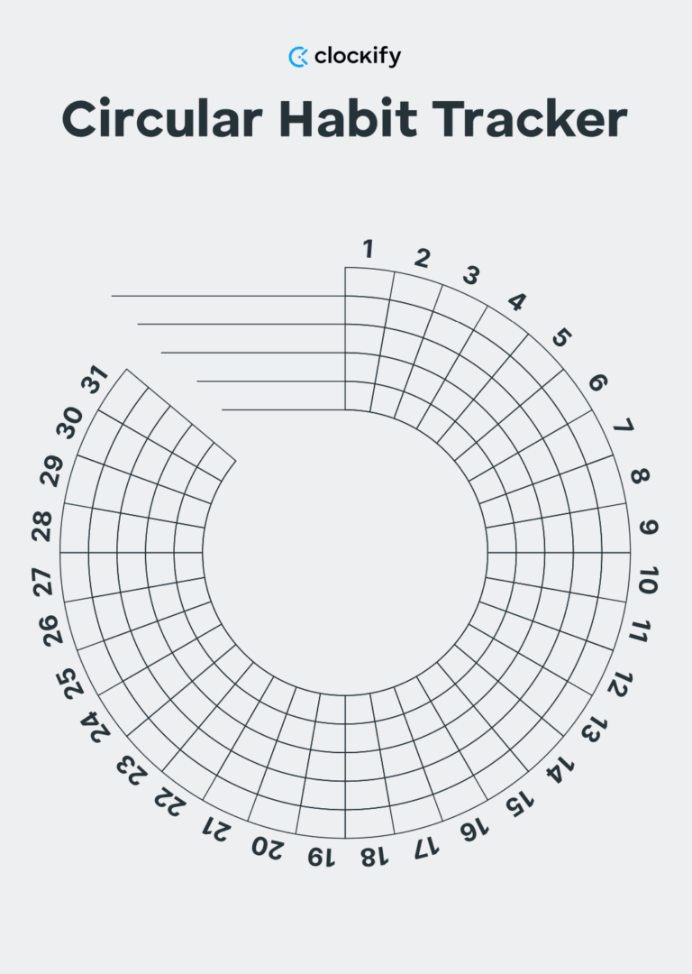 20 Printable Habit Tracker Templates