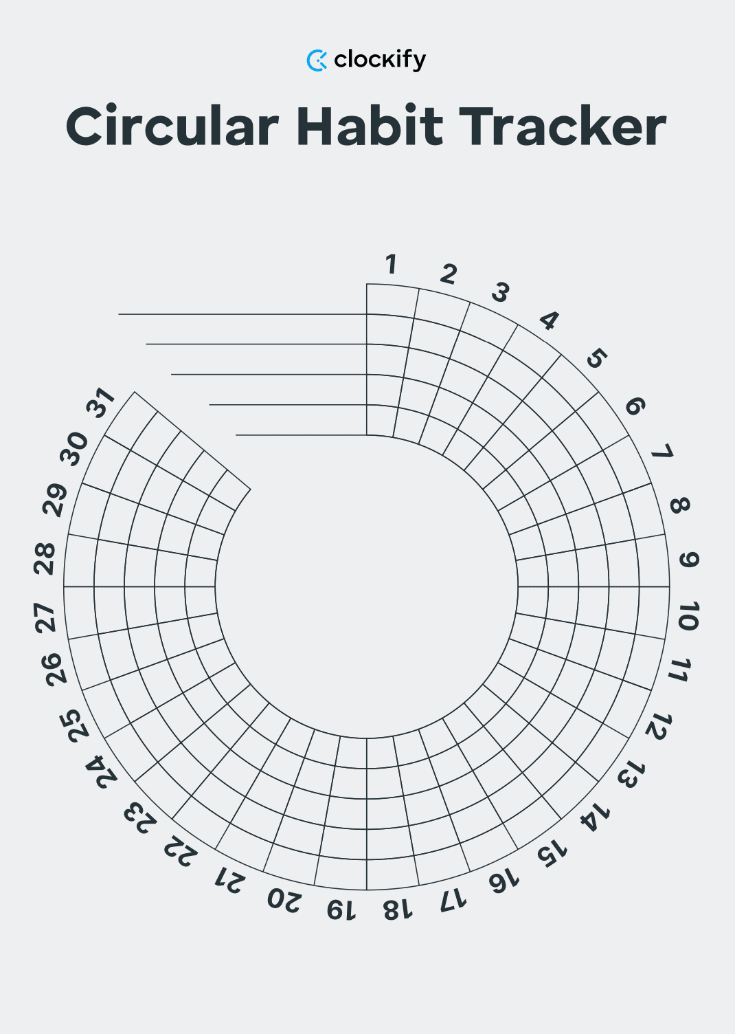 Blank Monthly Habit Tracker Printable