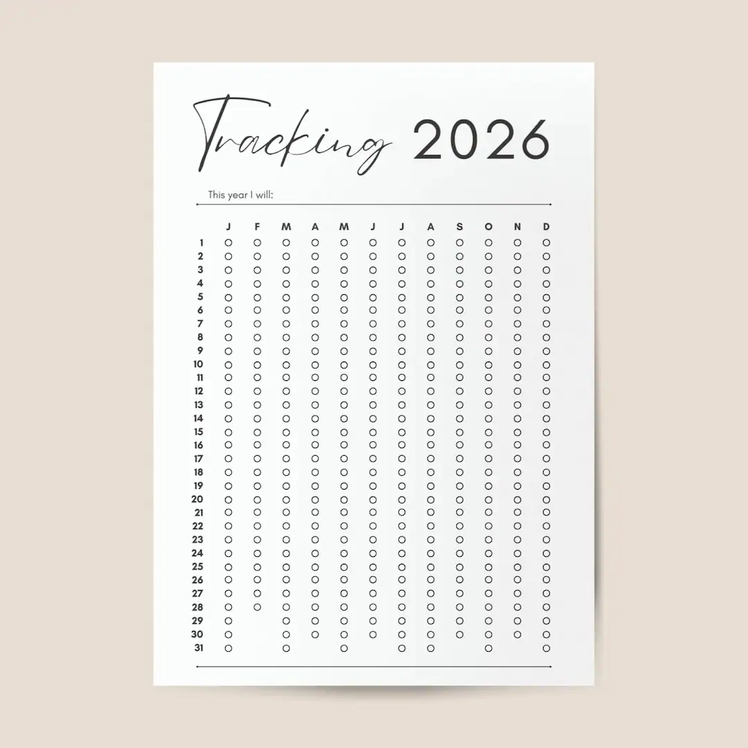 2026 Habit Tracker Printable Yearly Habit Tracking Editable Routine Tracker Monthly Habit Challenge Printable Fillable Tracker Template Etsy