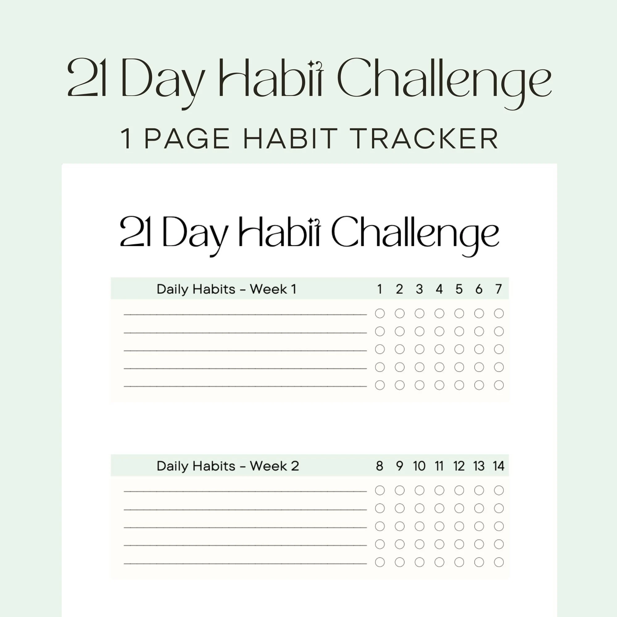 21 Day Habit Challenge Etsy 21 Day Habit Challenge Etsy