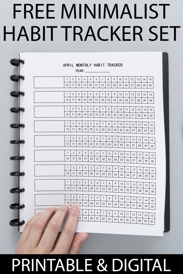 30 day habit tracker printable pinterest 2 Mom Envy