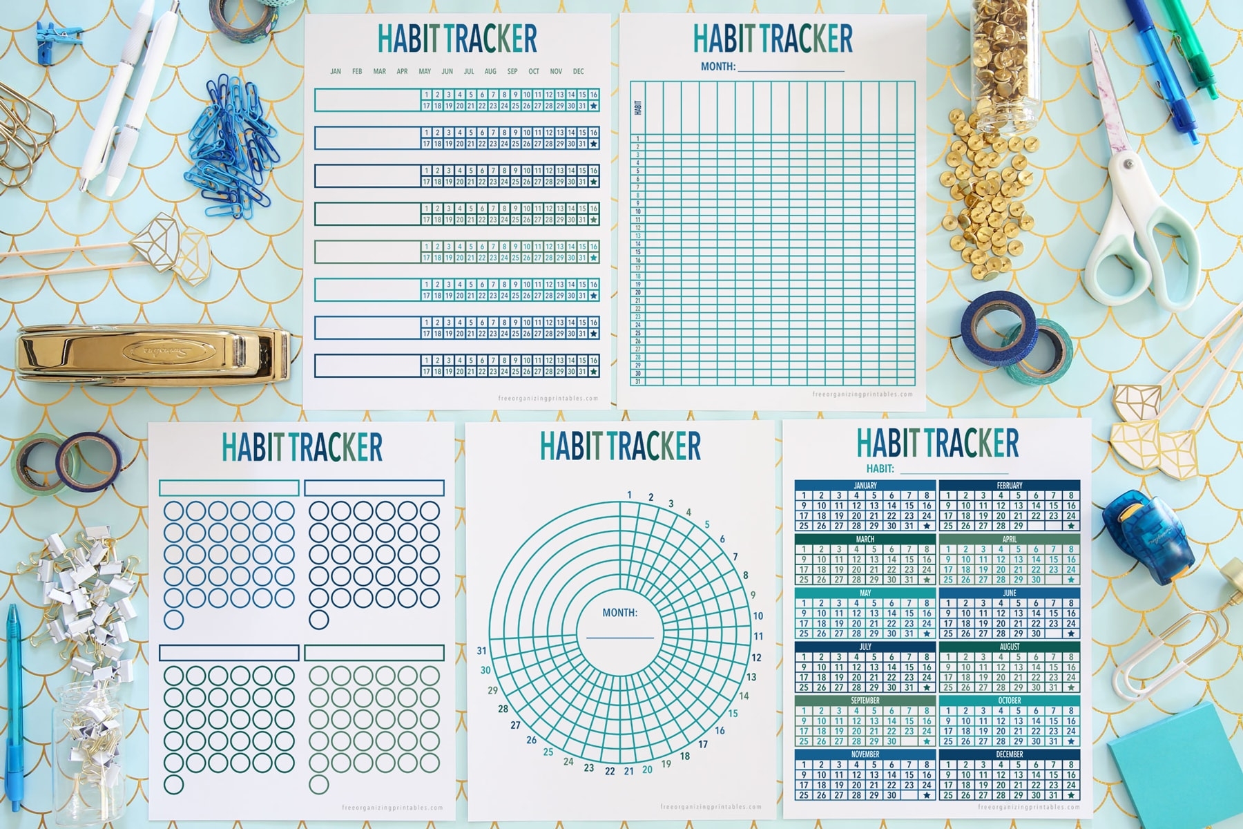Habit Tracker Printable Productivitiy