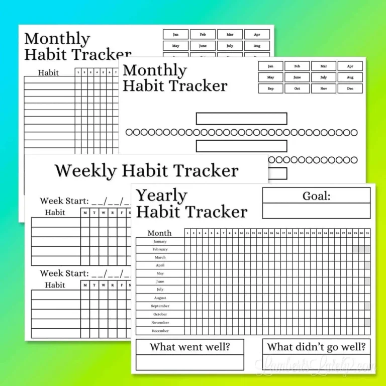 72 Free Editable Habit Tracker Printables LL Home