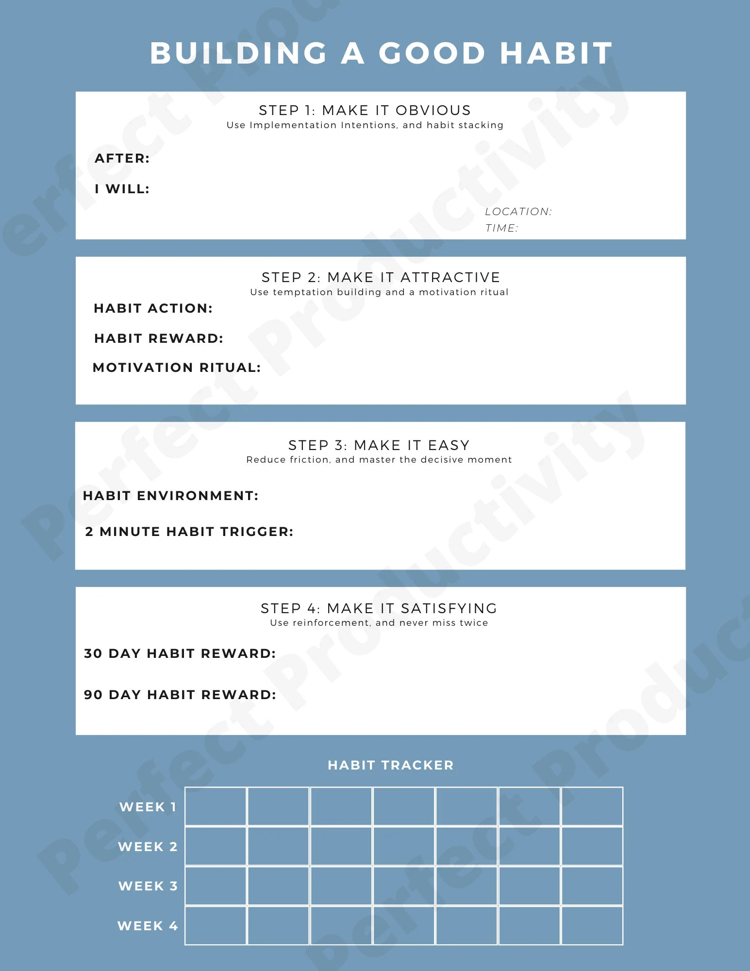 Habit Tracker Printable Atomic Habits