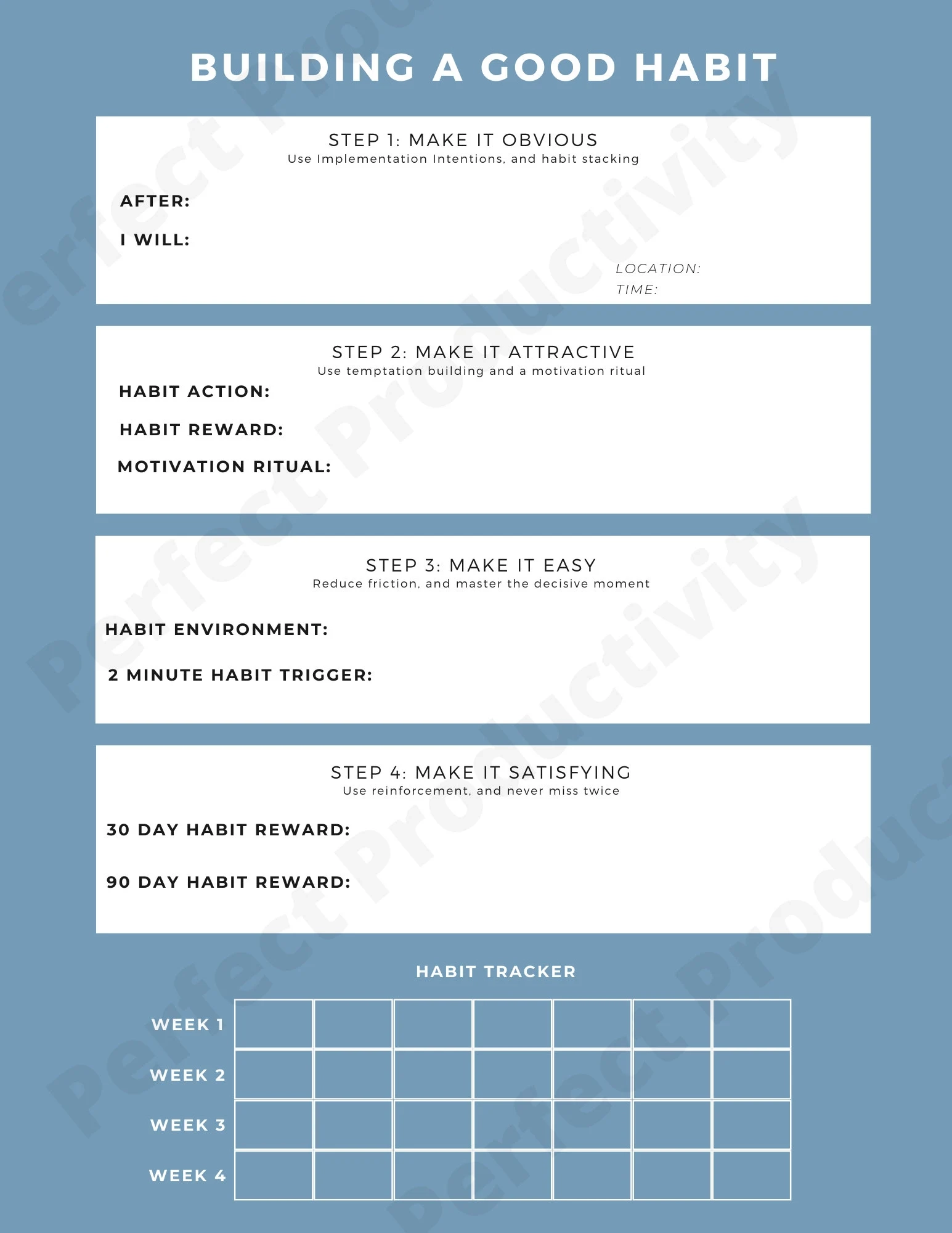 Atomic Habits Printable Starter Planner Create Good Habits Template Habit Tracker Atomic Habits Cheat Sheet James Clear Etsy