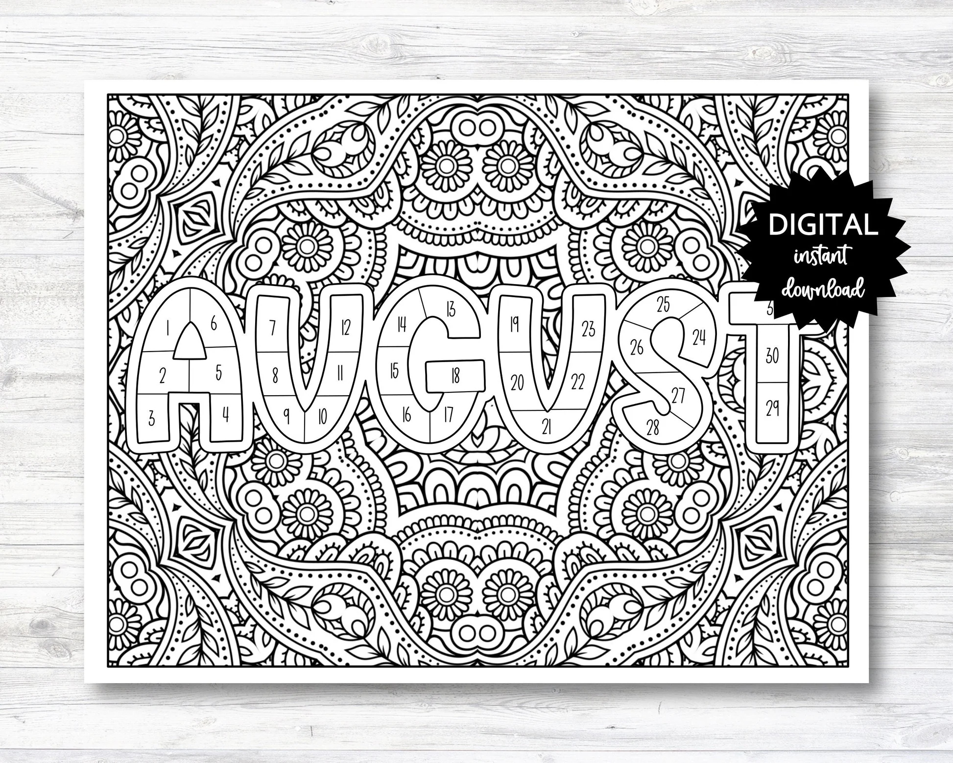 August Habit Tracker Printable