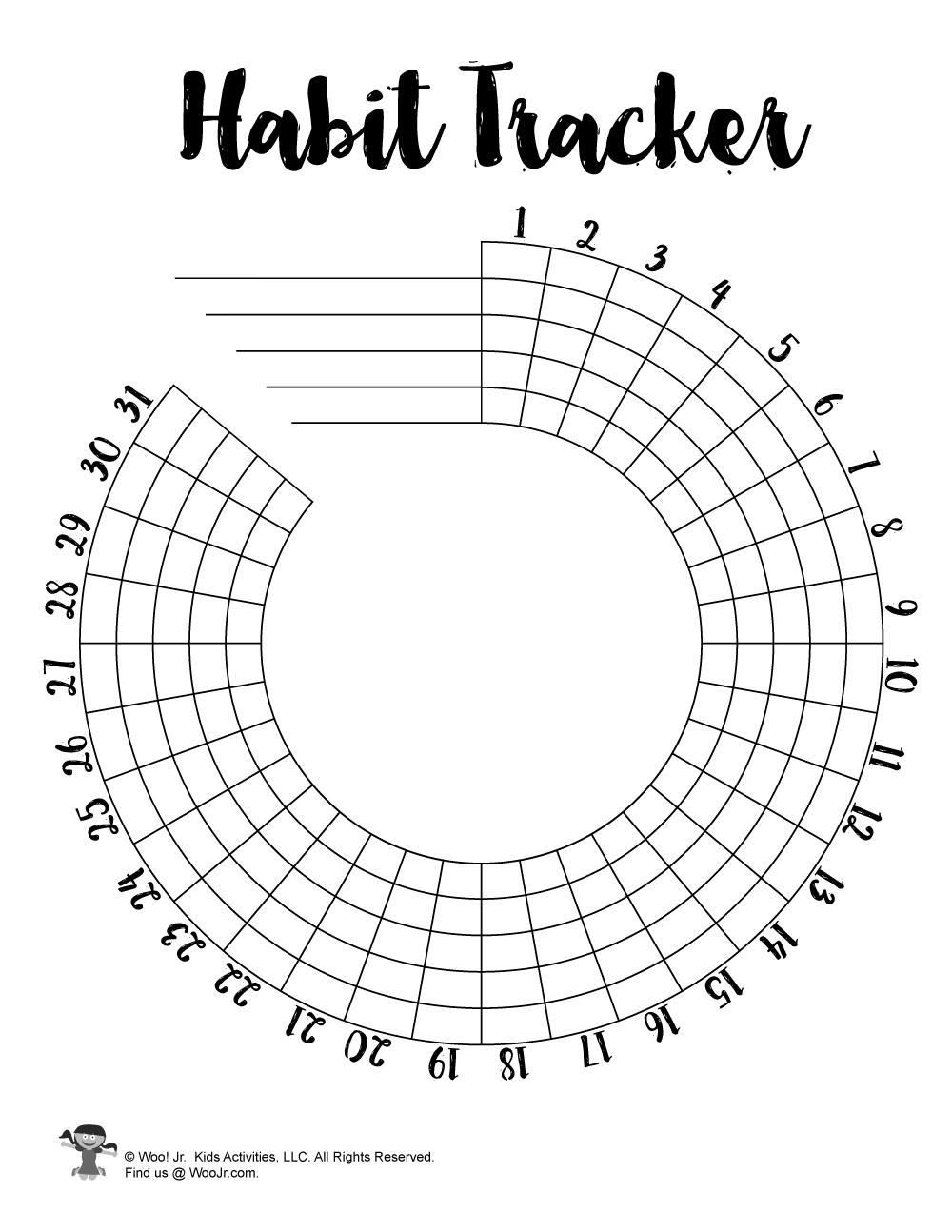 BUJO Habit Tracker Printables Woo Jr Kids Activities Children s Publishing