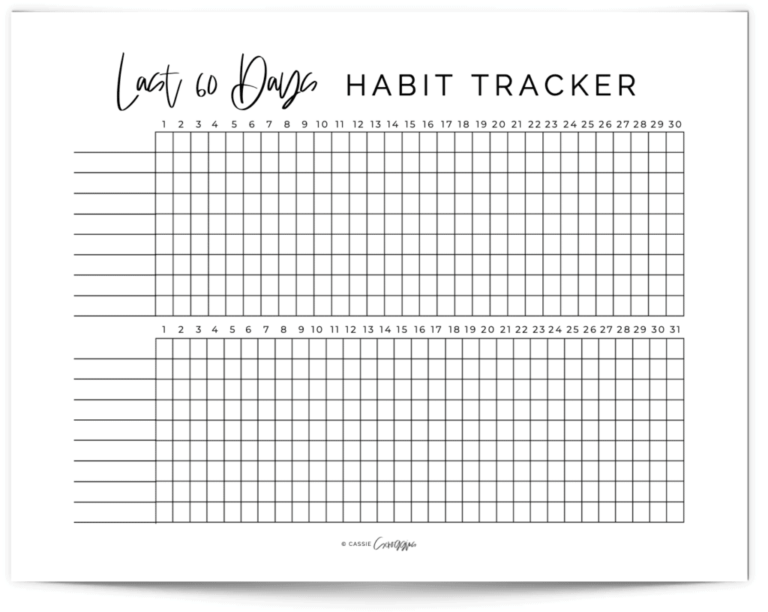 Daily Habit Tracker Free Printables