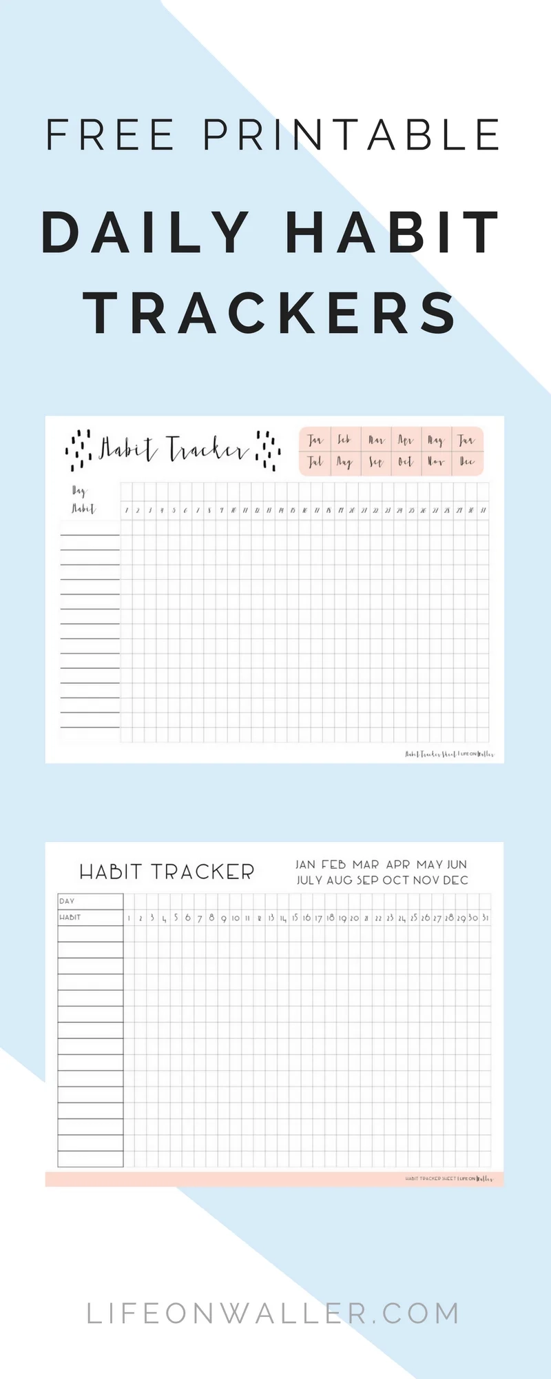 Free Daily Habit Tracker Printable