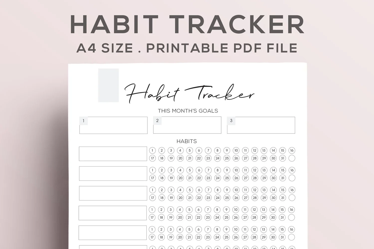 Daily Habit Tracker Printable 2026 Digital Planners By MADEtoPLAN