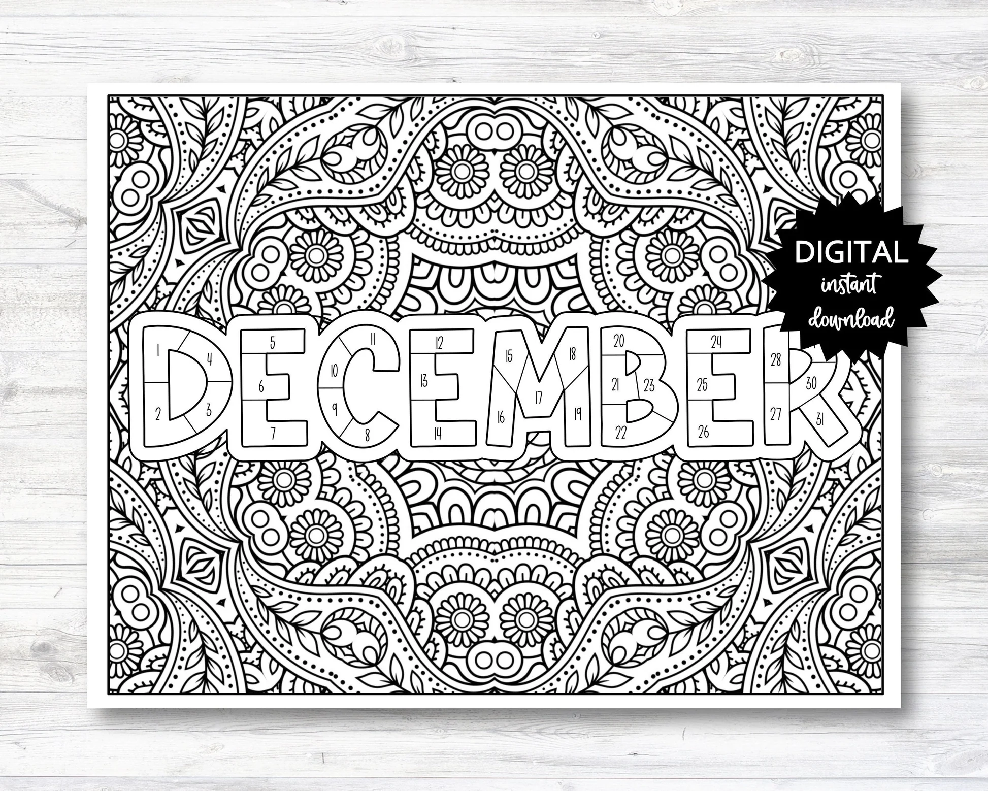 December Habit Tracker Printable