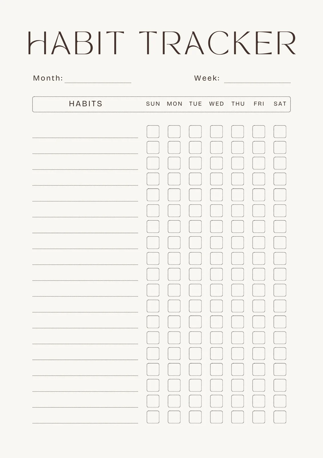 Free And Customizable Tracker Templates