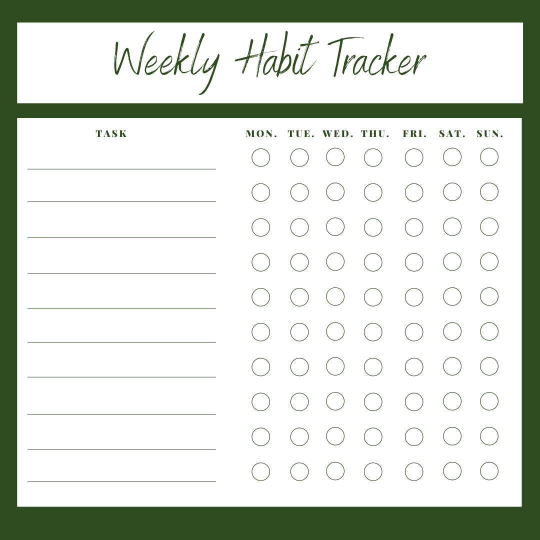 Habit Tracker Printable Sticker Free