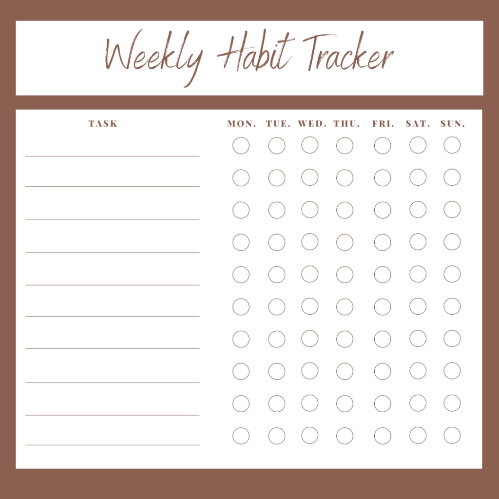 Habit Tracker Printable Tumblr