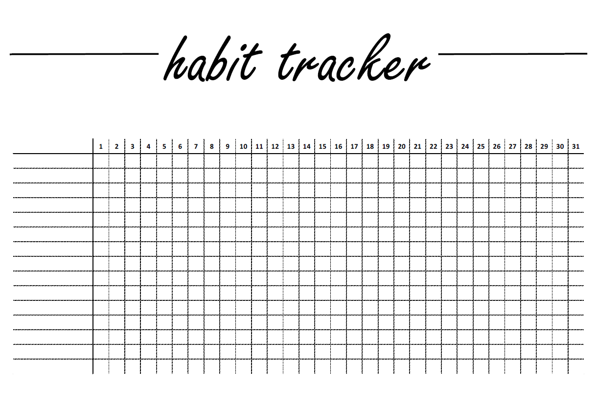 FREE Habit Tracker Printable 365 Days Of Dana