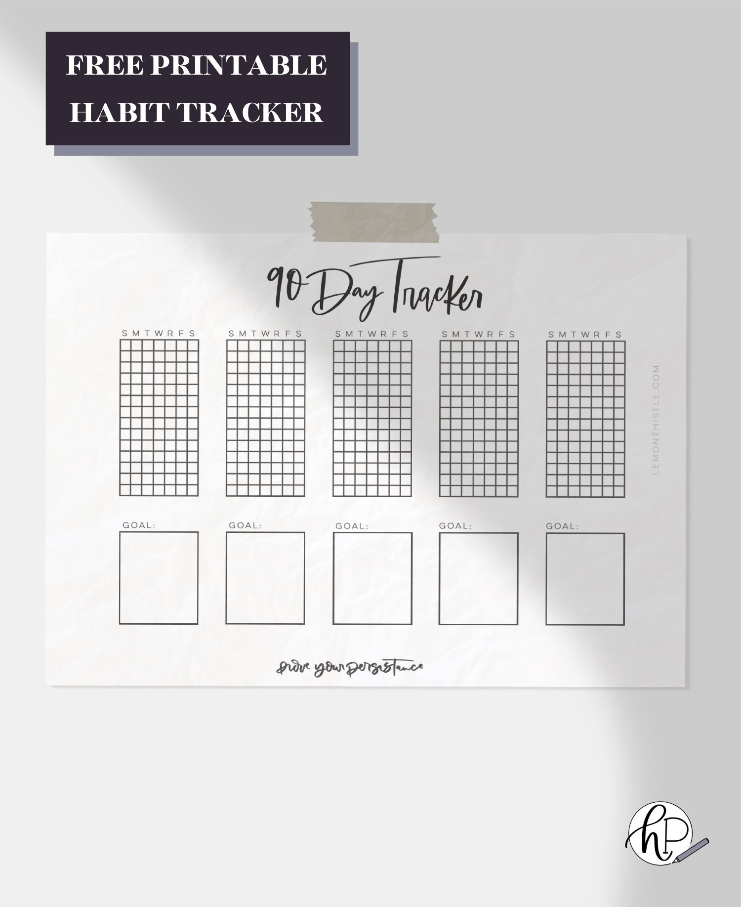 Free Printable Daily Habit Tracker