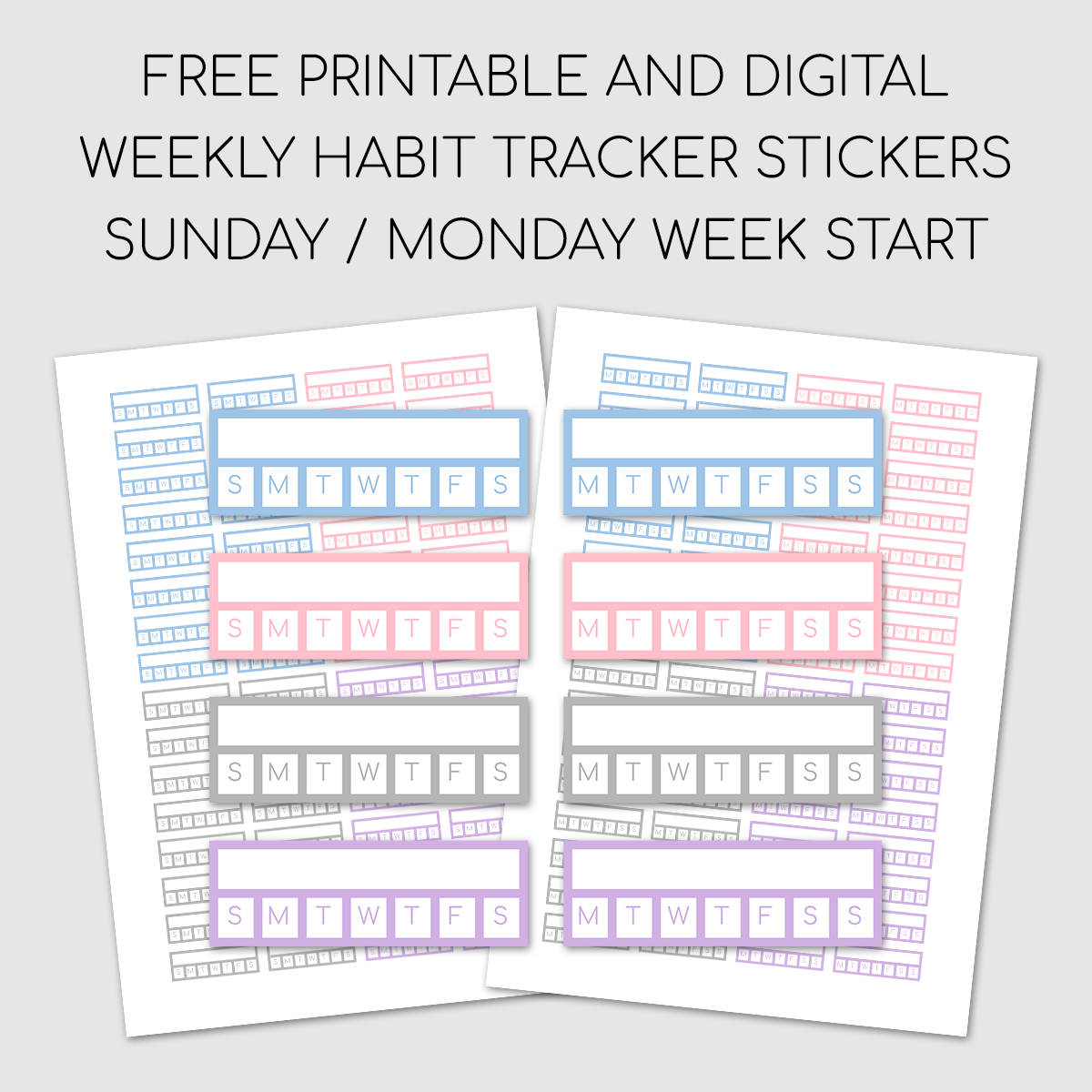 Free Printable Habit Tracker Stickers