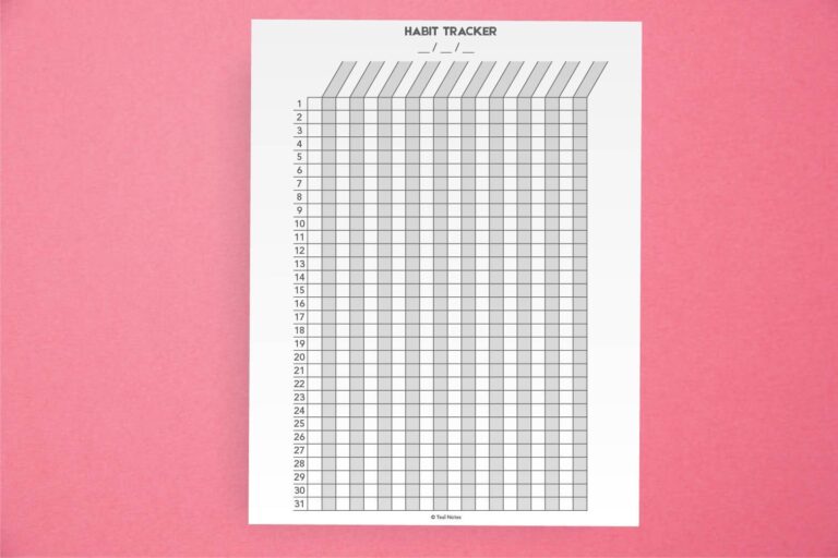FREE Printable Habit Tracker PDF The Ultimate Habit Tracker Guide