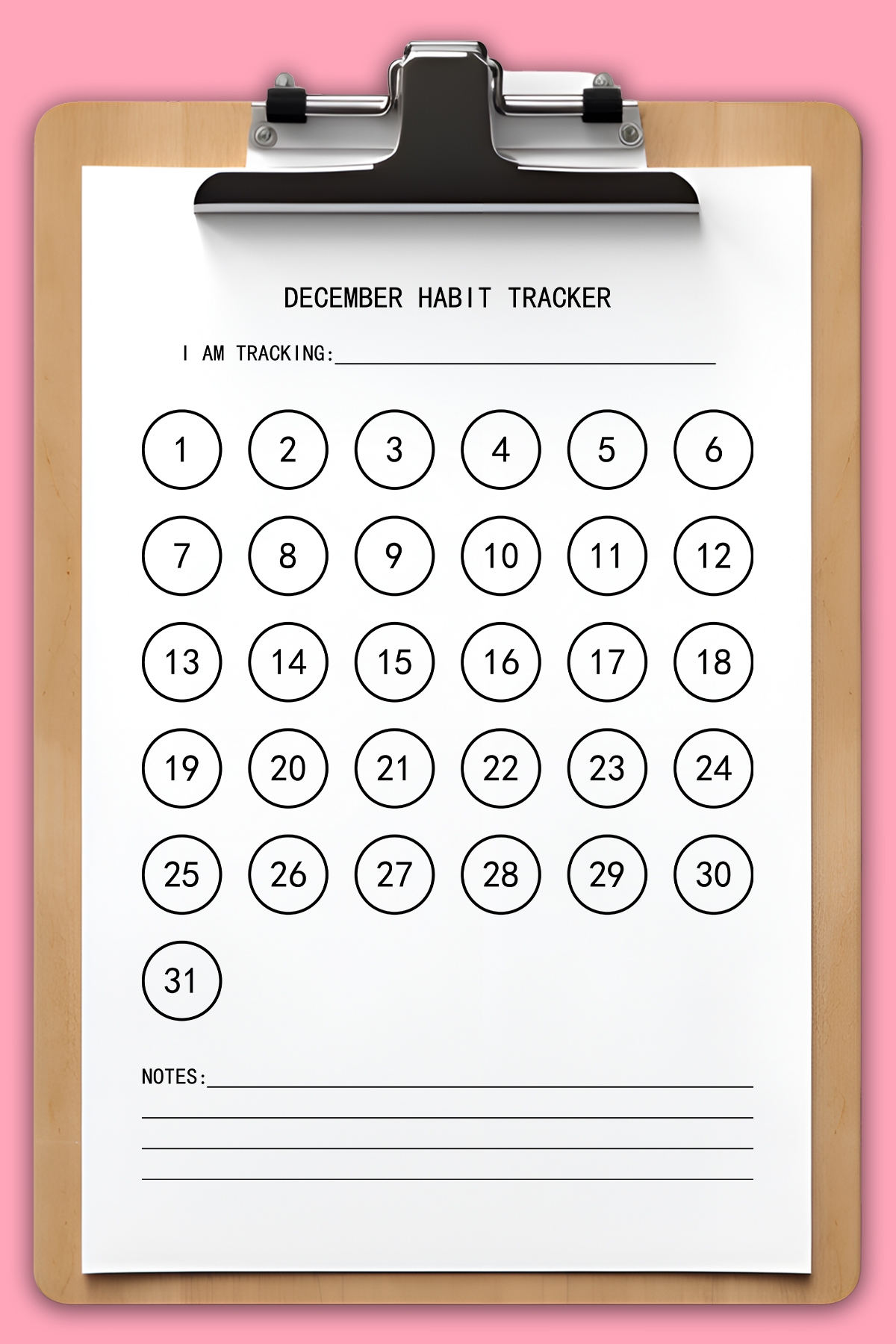 Free Printable Habit Tracker Set 30 31 28 29 Day