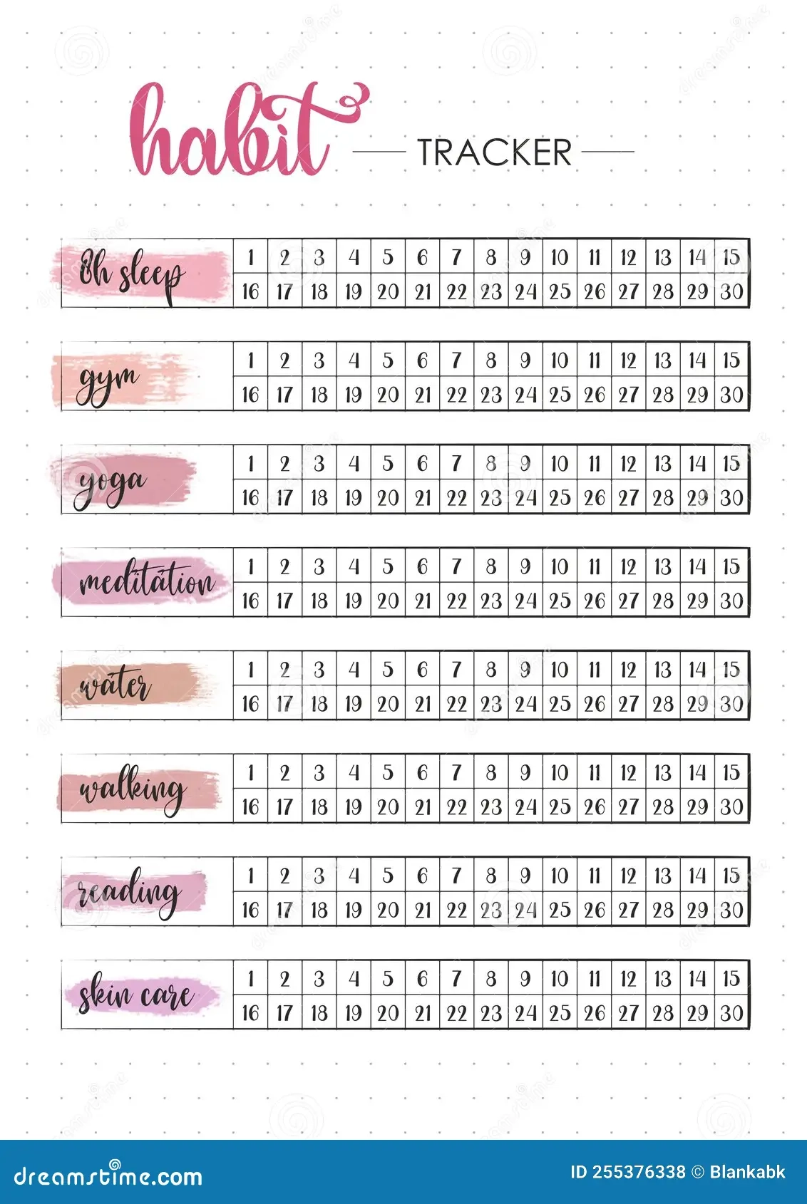 Printable Habit Tracker Monthly