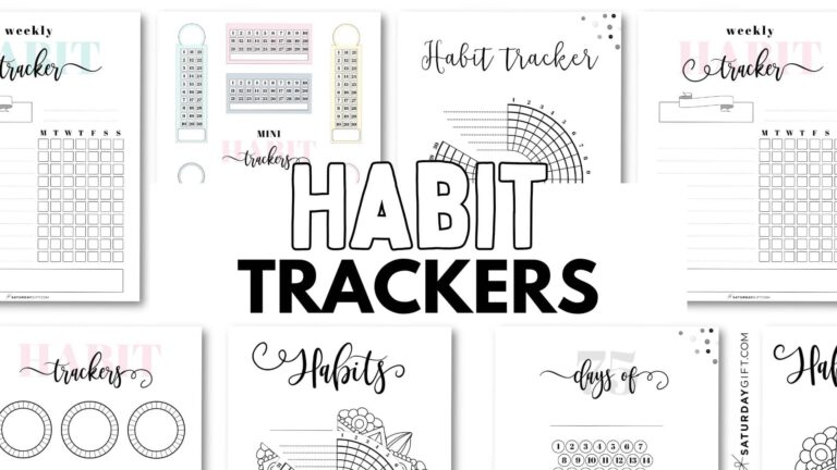 Free Printable Habit Trackers 55 Cute Simple Templates