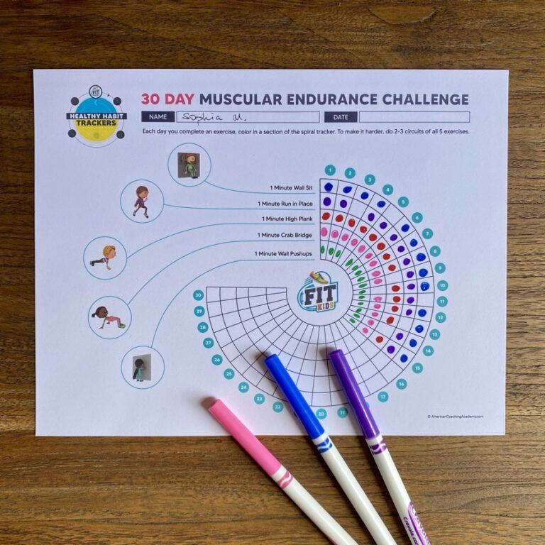 Free Printable Healthy Habit Tracker For Kids American Coaching Academy