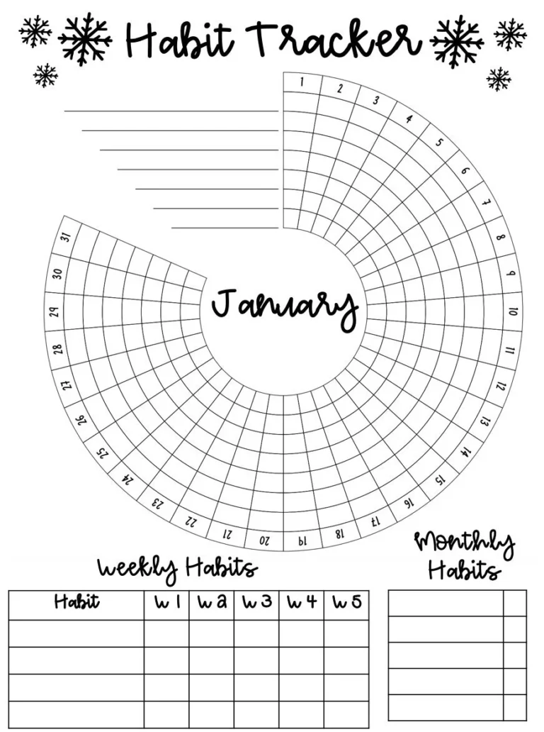 Habit Tracker Printable Etsy