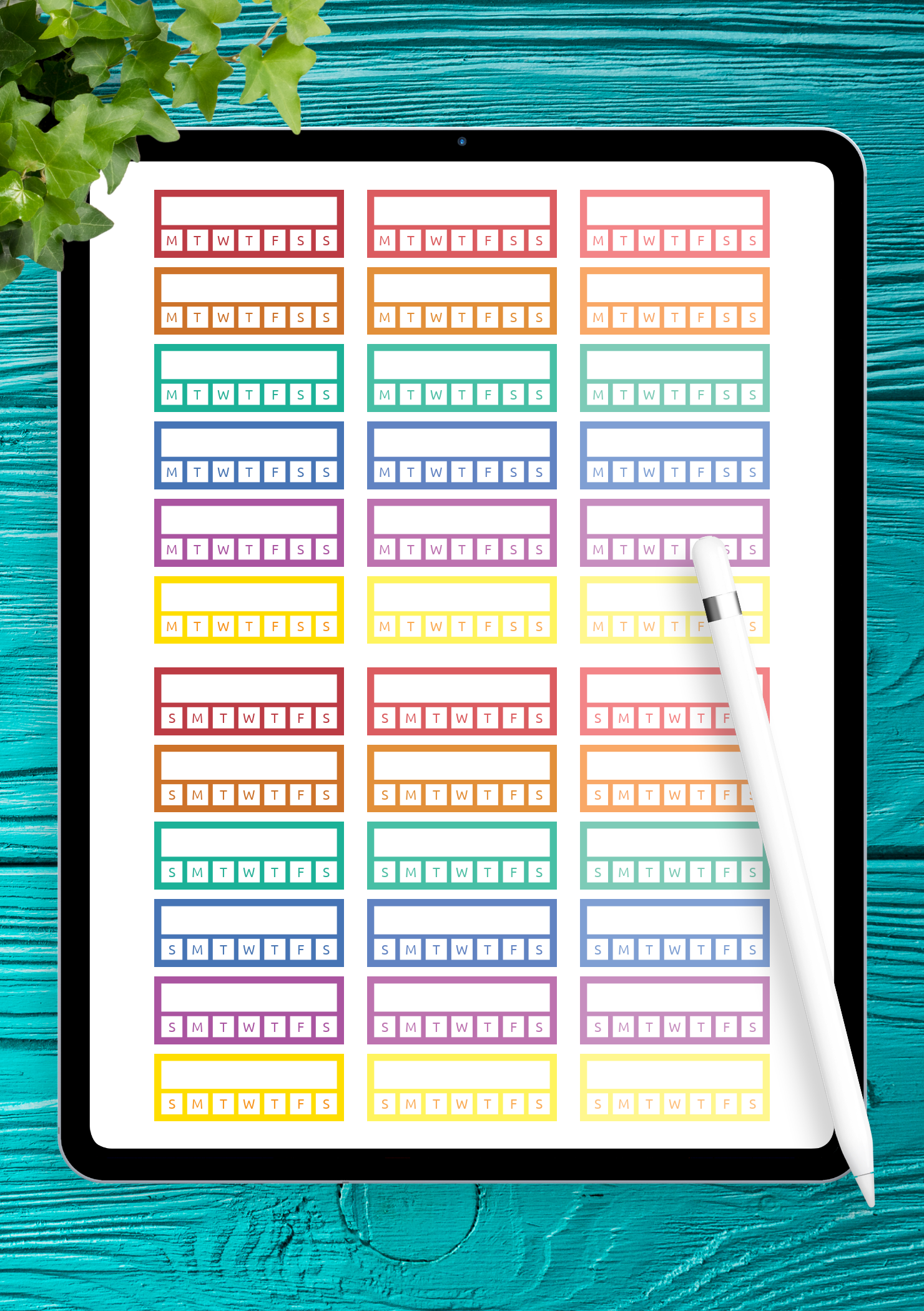 Habit Tracker Sticker Pack Download 36 PNG Printable And Digital Stickers
