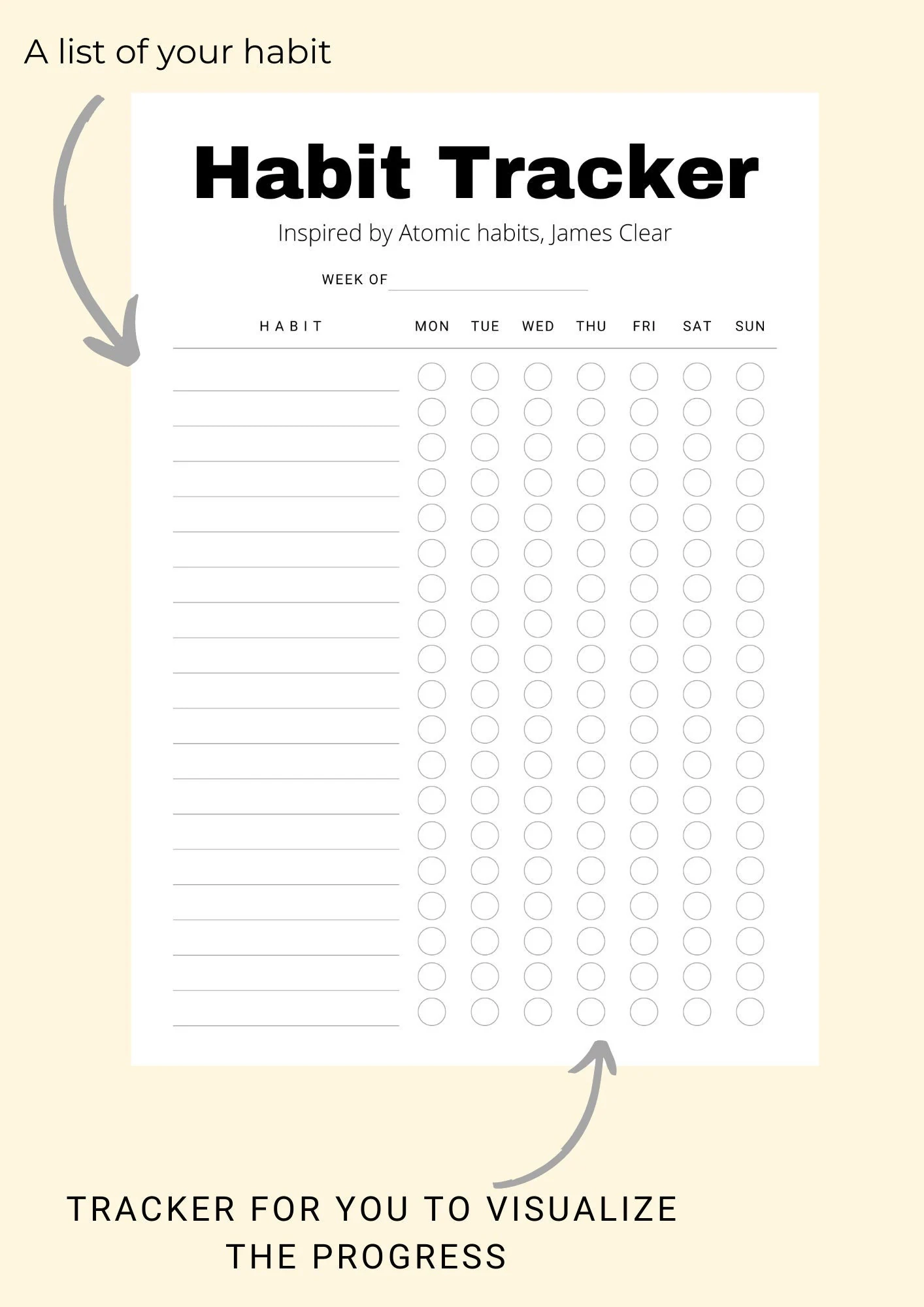 James Clear Habit Tracker Printable