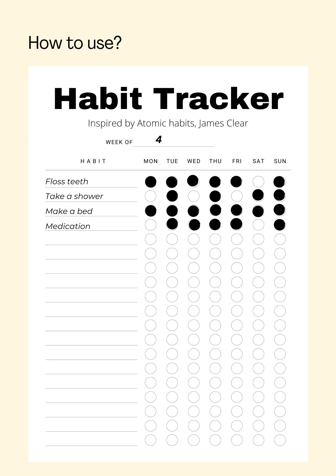 Habits Tracker Inspired By Atomic Habits Etsy
