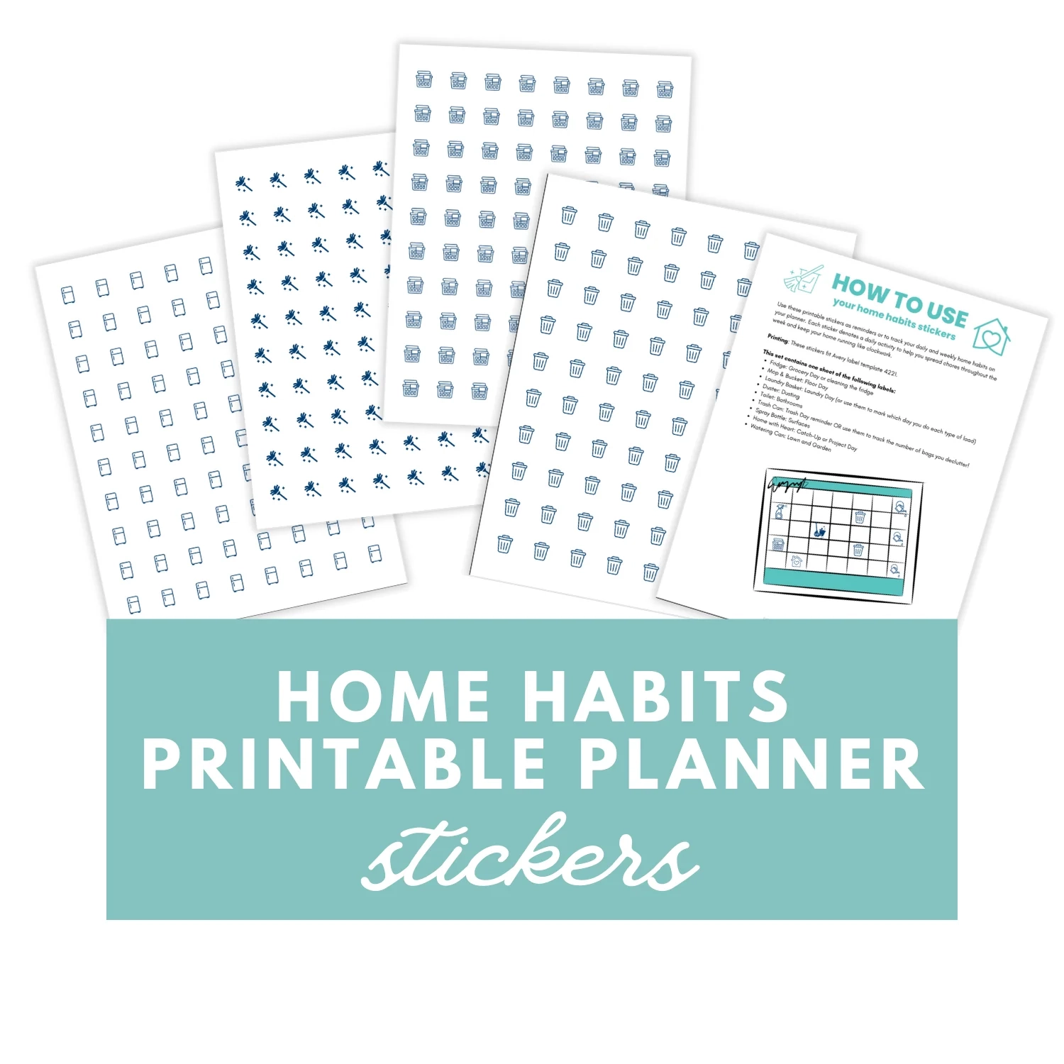 Habit Tracker Printable Stickers