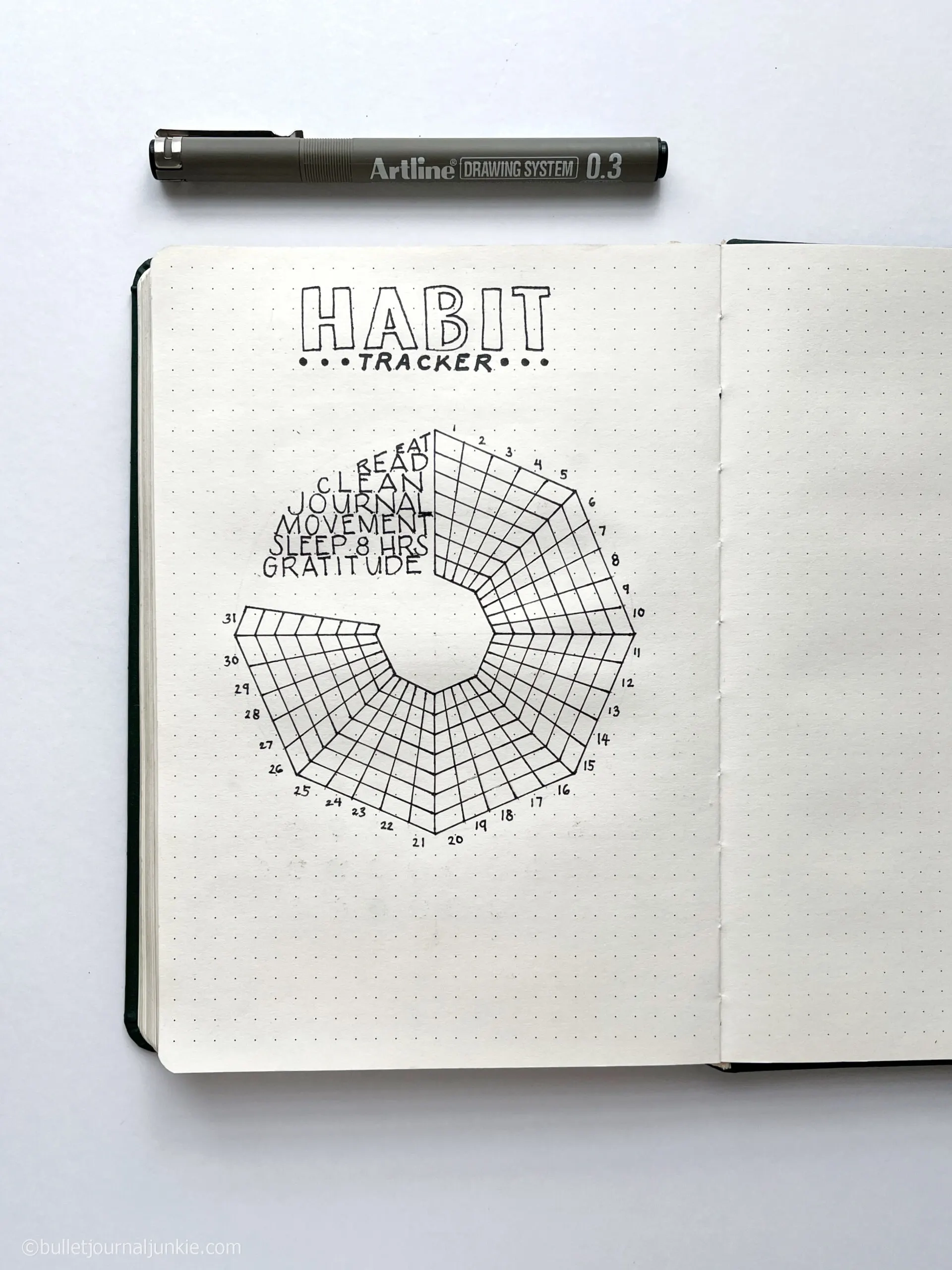 How To Use A Habit Tracker Layout In Your Bullet Journal Bullet Journal Junkie