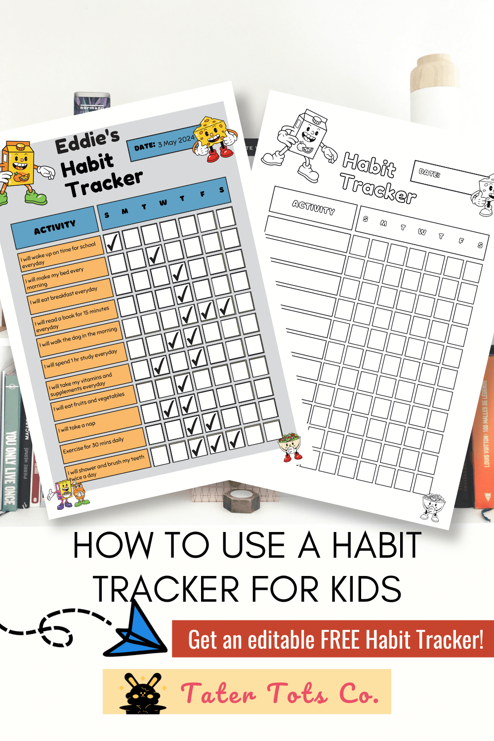 Habit Tracker For Kids Free Printable