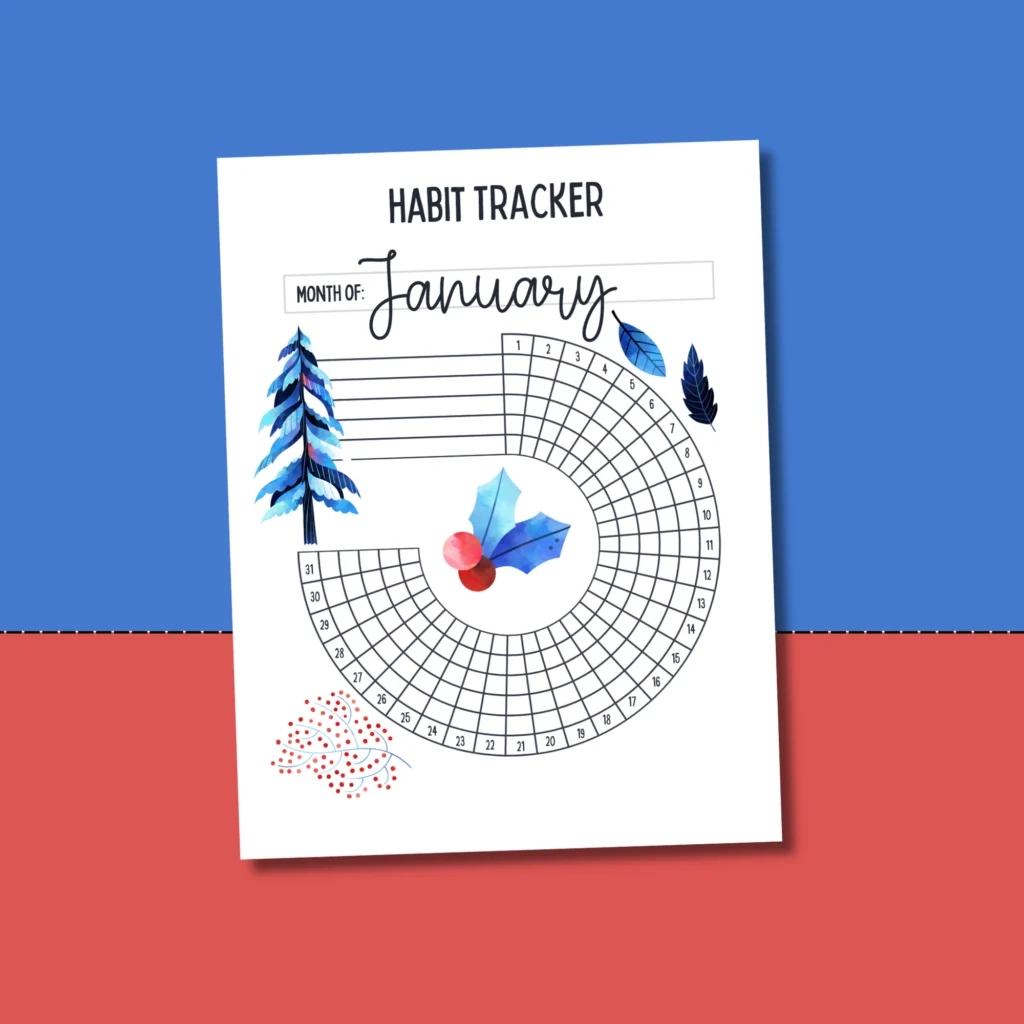January Habit Tracker Printable