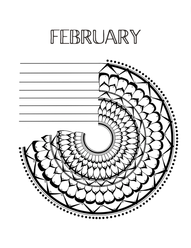 Mandala Style Habit Tracker Wood Burn Corner