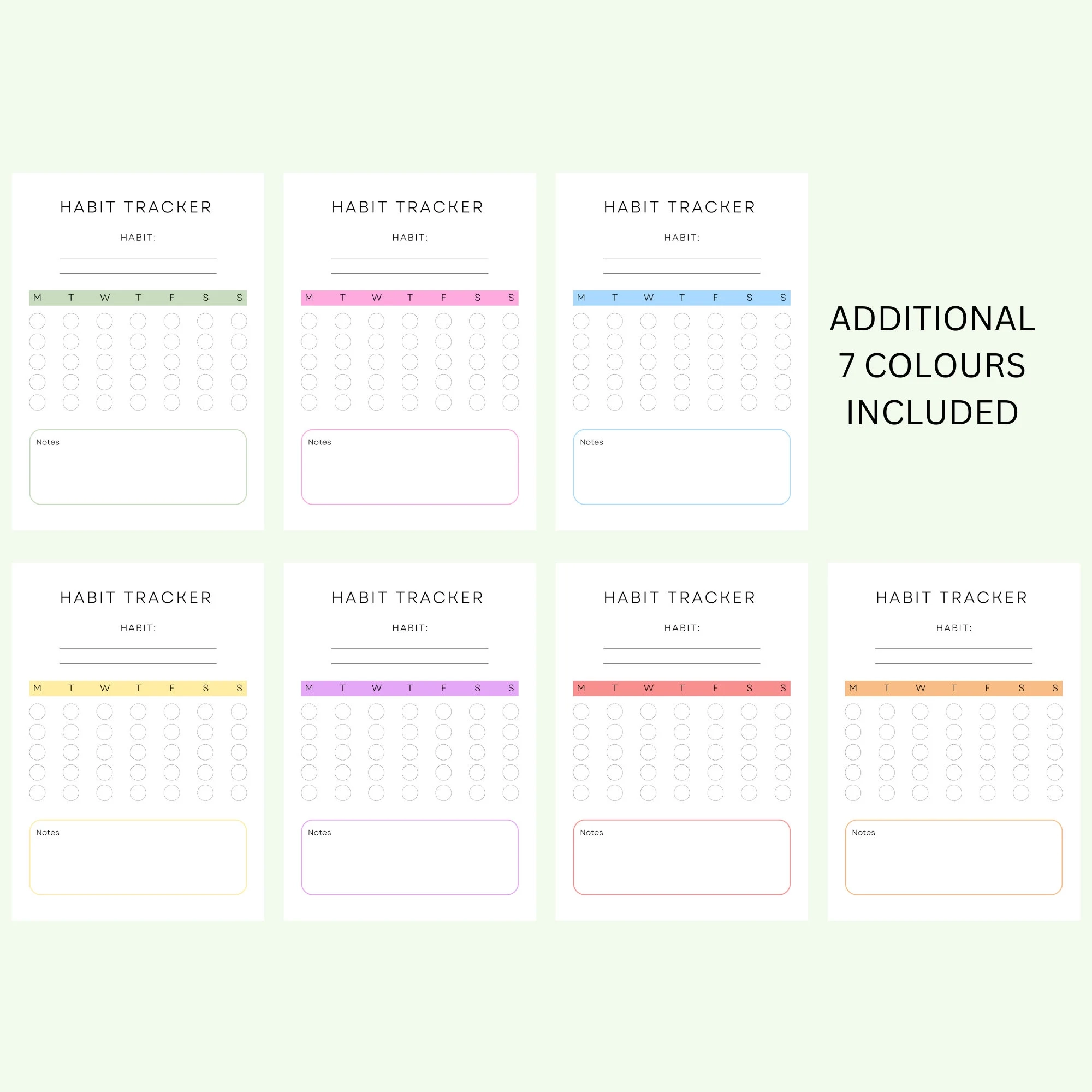 Monthly Habit Tracker Printable Habit Tracker Template Minimalistic Habit Tracker Health And Fitness Tracker Goal Setting Etsy