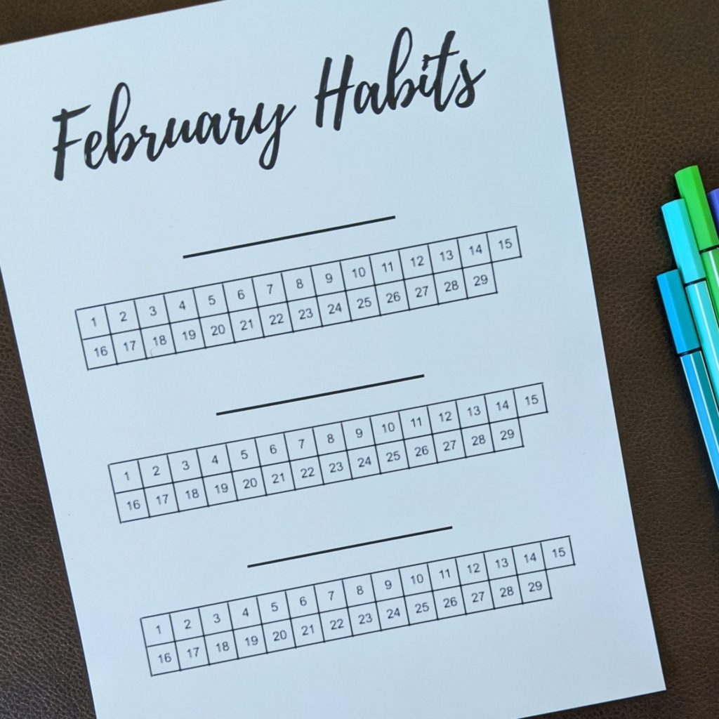 Monthly Habit Tracker Printable Let s Live And Learn