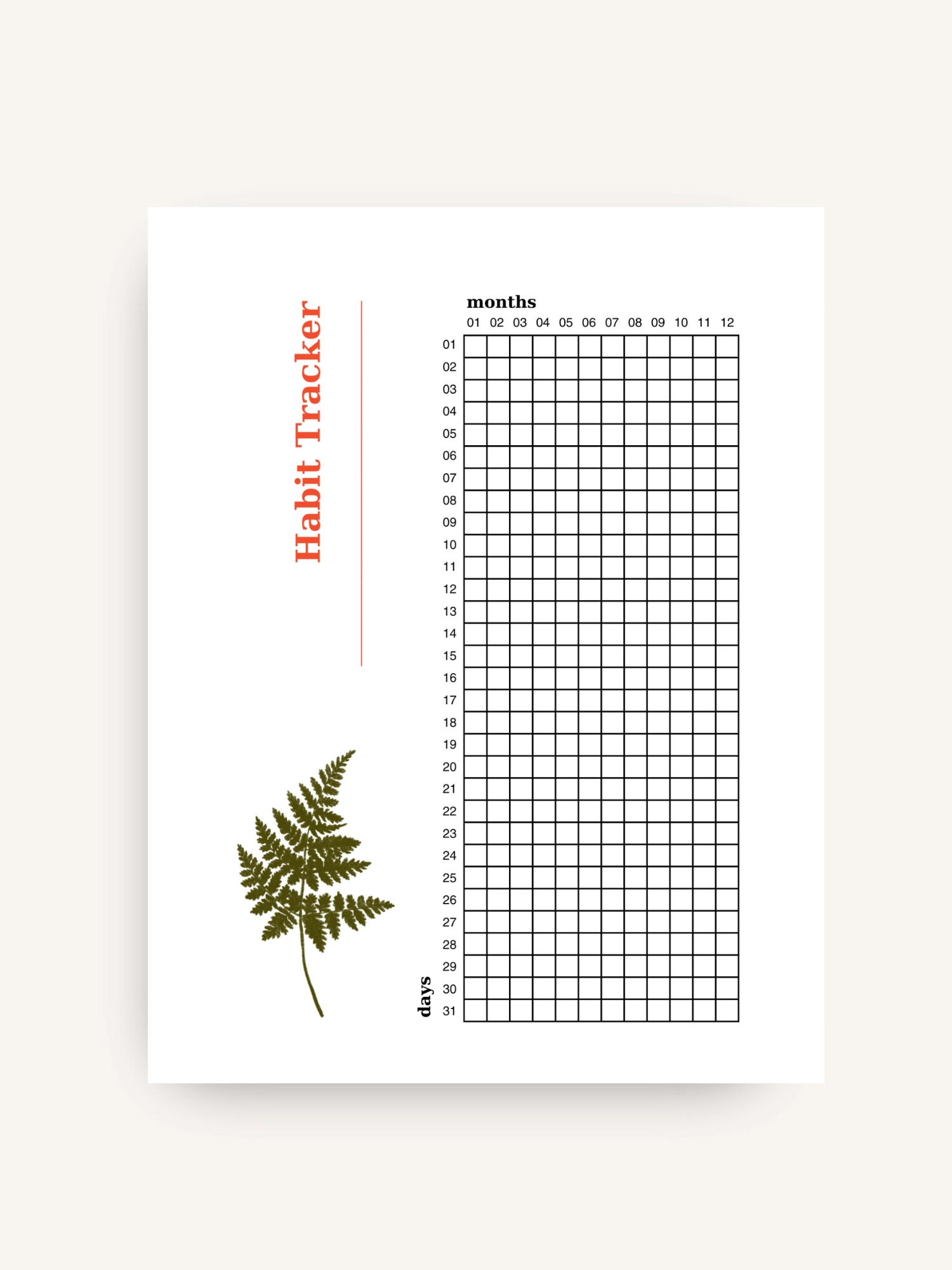 Printable Habit Tracker The DIME Store
