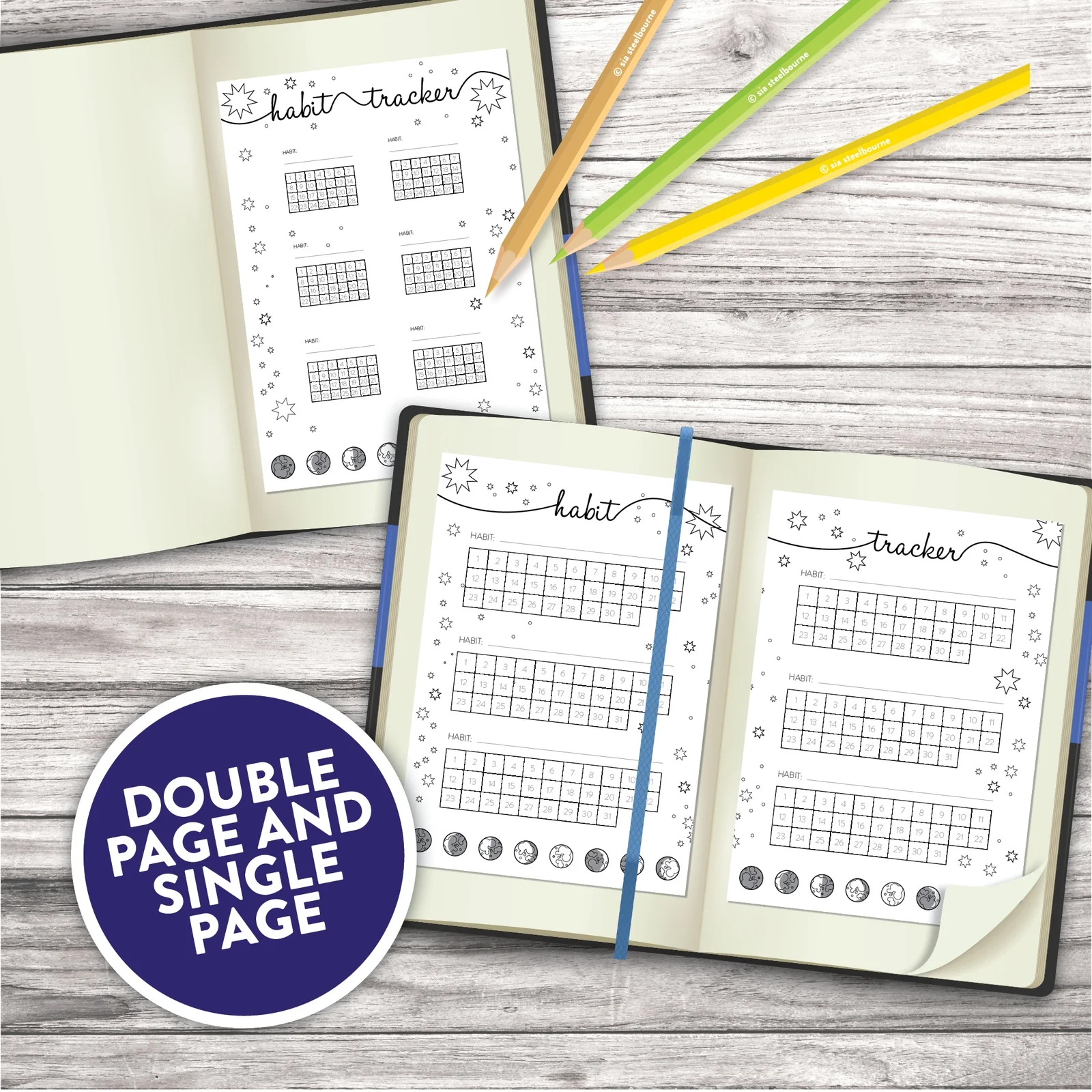 Habit Tracker Printable Stars