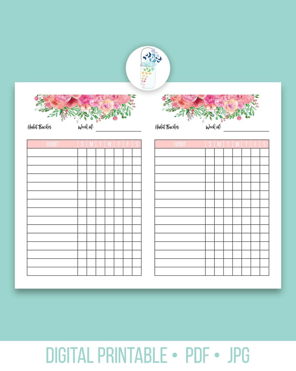 Habit Tracker Printable Weekly